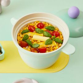 [BETTER FINGER] Kitchen Essential 6 Inch Rice Pot with 2 Lids – All-Heat Compatible, Eco-Friendly Ceramic, Cauldron Structure for Perfectly Cooked Rice, Self-Basting Lid - Made in Korea